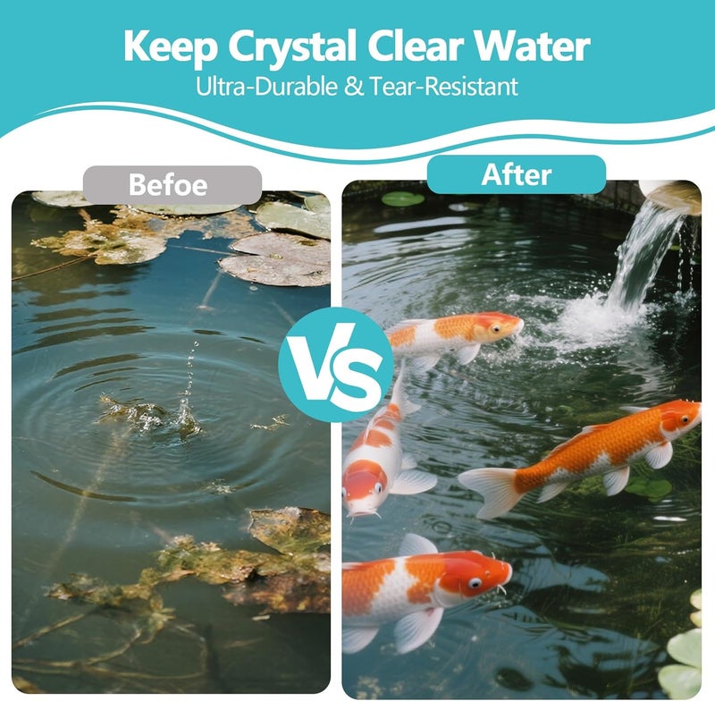 Demiwise Pond Filter Pad 18"x72"X1"-Thickened Durable Pond Filter Material & Cut to Fit Filter Media for Koi Ponds, Aquariums & Fountains-Reusable for Clear, Healthy Water - Image 3